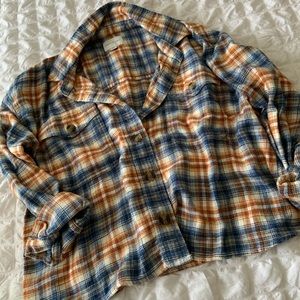 Crop Button Up Flannel